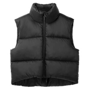 lara&missy Women's Cropped Winter Sleeveless Padded Outerwear Puffer Vest- XS